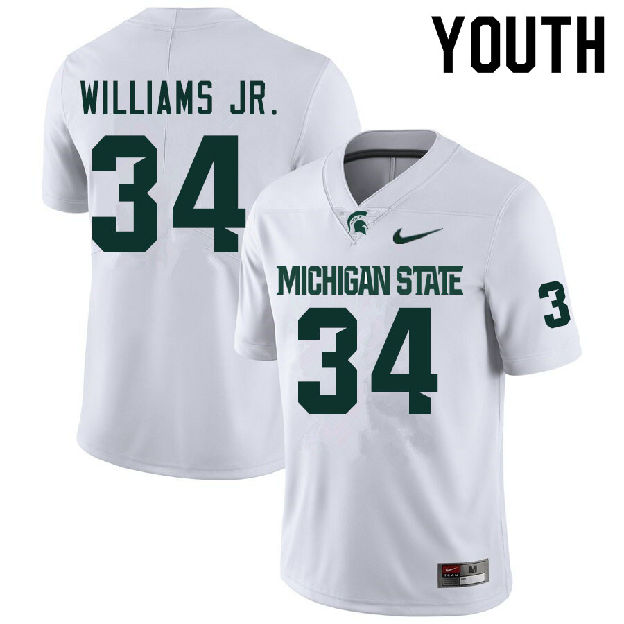 Youth #34 Anthony Williams Jr. Michigan State Spartans College Football Jerseys Sale-White